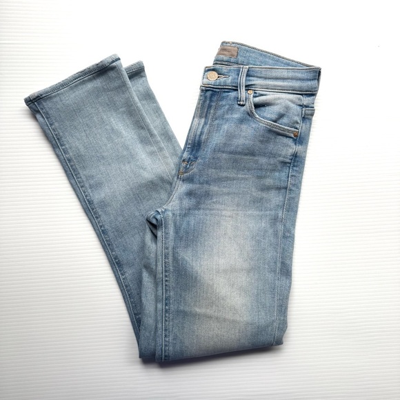 Mother The Mid Rise Dazzler Flood Jeans in Sweet Petals Size 25 - Picture 5 of 9